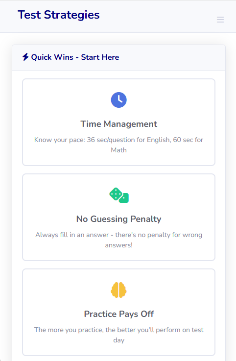 Expert test-taking strategies